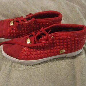 Nike Lebron XIII Lifestyle Shoes Gym Red Gold White Mens Size 10.5 #819859-600